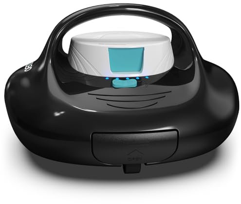 TALOSBO PLECO SE Robot Piscina, 130 Mins di Pulizia Potente, Motori a Doppia Trazione, Ricarica Rapida 2,5H, per Piscine Fuori Terra/Interrate Fino a 80 m²