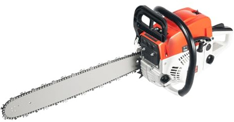 Charocean 52cc Petrol Chainsaw 20 Inch Cordless Chainsaw 2000W Chain Saw, Self-Starting with Fuel Mixing Bottle, Hyundai Chainsaws Petrol Kit for Wood Cutting, Pruning, Gardening, DIY (20 inch)