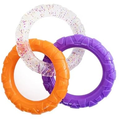 TPR Dog Chew Ring Toy – Durable Non-Toxic Tug & Bite Toy for Teeth Cleaning & Training, Interactive Chew Toy for Small, Medium & Large Dogs