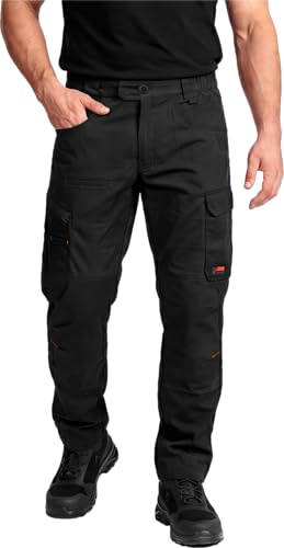 ACE Constructor Pantaloni da Lavoro ibridi Lunghi da Uomo - Pantaloni Cargo Outdoor con Cordura ed Elastico Elasticizzato per Uomo - 44 a 66