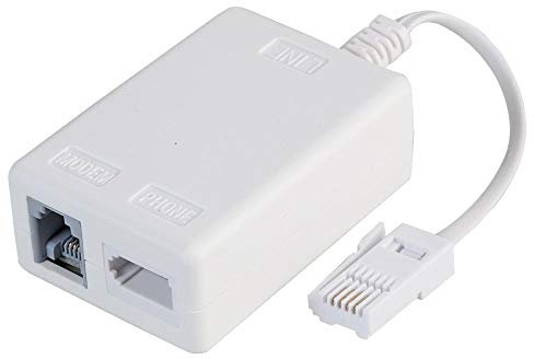 RGB Networks Ltd ADSL 2+ Micro Filter splitter with Trailing Wire Phoneline Broadband WIFI Router Modem telephone Adaptor Plug High Performance RJ11 and BT Phone Jack Connectors Premium Quality