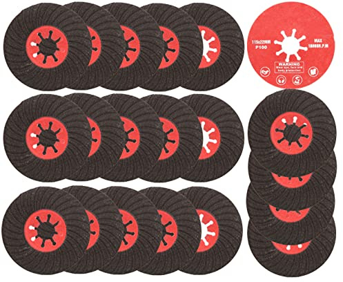 KOTARBAU® Set di 20 dischi abrasivi 115 x 22 mm per piastrelle pietra grana 100 carburo di silicio