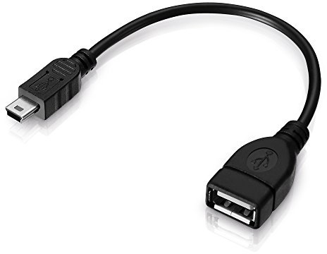 conecto OTG Adapter, Mini USB Stecker auf USB-A Buchse, 15cm, schwarz