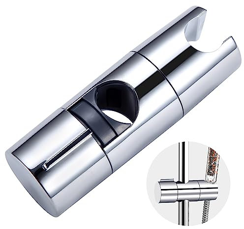 Magichome Shower Head Holder for 19-25MM Riser Rail, Adjustable Shower Rail Rod Clamp Holder Bracket, Chrome Plated