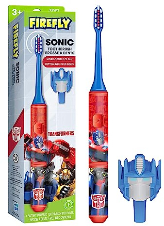 FIREFLY Transformers Sonic Toothbrush, 3D Cover, Soft Bristle, Ages 3+
