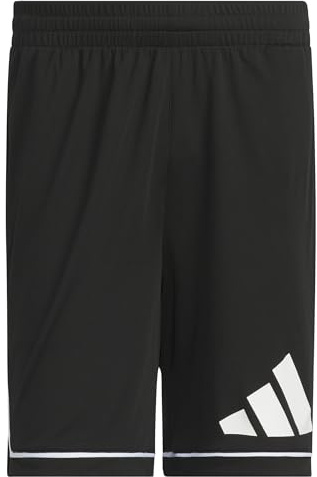 adidas Men's Basketball Badge of Sport Short, Black/White, M 7 inch