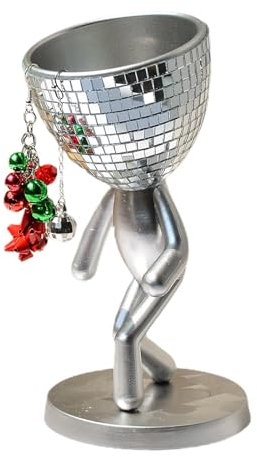 Disco-Blumenvase, Disco-Blumentopf - Pflanzentopf mit wandelnder Figur,Sukkulenten-Blumentöpfe, Walking Man-Statue, Disco-Kaktus, Sukkulenten-Pflanztopf, Desktop-Garten-Blumentopf