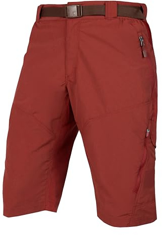 Endura Hummvee Pantalón Corto Holgado de Ciclismo para Hombre, para Bicicleta de montaña, con Culote Interior Incluido, Color ladrillo, Talla M