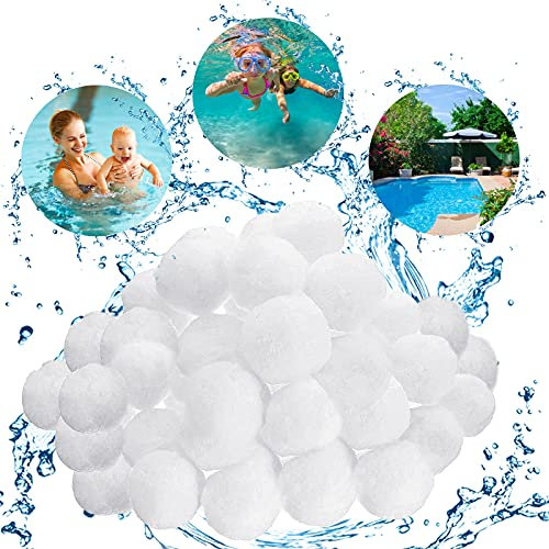 JIAWWAN Bolas de Filtro para Piscina, Bolas Depuradora Piscina, 500g Filter Balls Reemplaza 18 kg de Arena de Filtrado, Filter Balls Reutilizable, Bolas Filtrantes de Agua para Pool y Acuarios (500g)