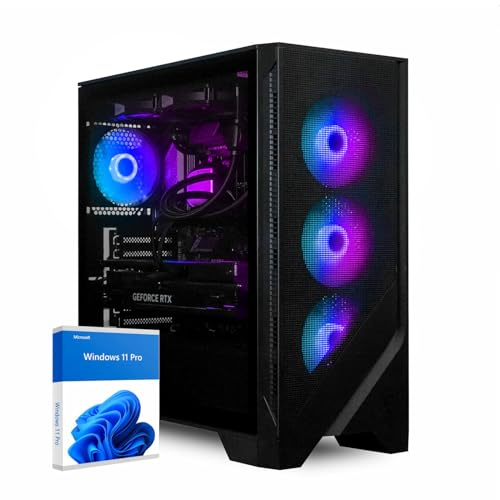 dcl24 Gaming PC Ryzen 9 9950X3D, RTX5080 16GB - 2000GB SSD, 64GB DDR5, Desktop Gamer PC mit 16x5.7 GHz, RGB Tower mit WLAN, Zocker Rechner mit Windows 11 Pro [20307]