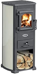 STUFA KARMA BEIGE POTENZA 7KW VOLUME RISCALDABILE 140MC.