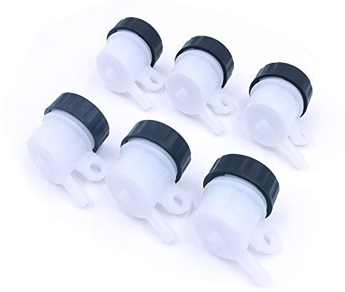 Namvo 6Pcs Motorbike Parts Universal Brake Reservoir Front Fluid Bottles Oil Cups Motorcycle Master Cylinder, Oblique Head