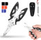 supregear Mini Fishing Pliers, Multi-Function Stainless Steel Tools with Split Ring Opener, Fish Hook Remover, Line Cutter, Sheath, Lanyard, Saltwater Resistant Fishing Gear Accessories, Black