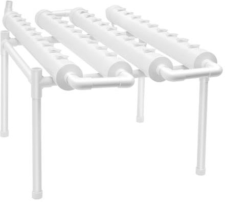 TuliperMood Sistema de cultivo hidropónico de 1 capa, 36 agujeros, sistema de cultivo hidropónico vegetal, tubo de PVC, sistema de cultivo sin suelo, para casa, balcón, jardín, balcón y verduras