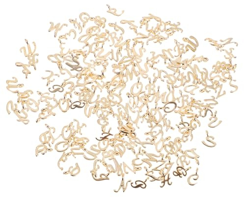 HOMSFOU 156pezzi Ciondolo Alfabeto Personalizzabile Per Collana o Bracciale Diy Ciondoli Pendenti in Metallo Lettere Maiuscole Per Creazione Di Gioielli Artigianali