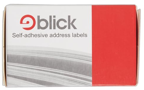 Blick Labels, White, Self Adhesive Stickers, Typist, Address Label, 36mm x 89mm, 250 Labels, For Home, Office, Family, School, Letters