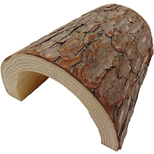 Komodo Wooden Hide in Brown for Reptiles Cave Nesting Habitat Safe Durable Natural Looking Easy Clean Sheltered Hideout - XL