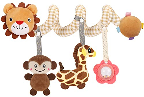 Diealles Shine Spirale d'Activité Bébé, Spirale Poussette Bebe avec Jouet a Suspendre, Peluche Jouet Poussette Bebe pour Développement