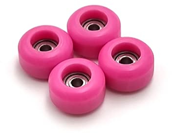SPITBOARDS Fingerboard Bearing Wheels, CNC Poliuretano, Set di 4 Ruote per Pattinaggio (Rosa)