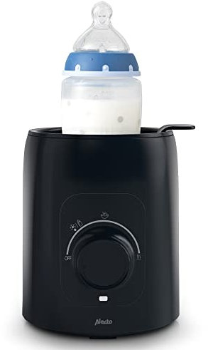 Alecto BW600 Flaschenwärmer Baby Sterilisator für Babyflaschen - Babynahrungserhitzer und BPA-freier Fläschchenwärmer - Babykostwärmer - schwarz