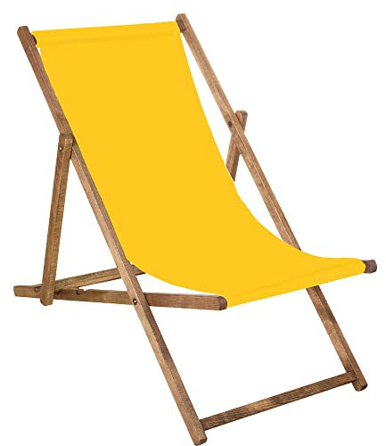 SPRINGOS Liegestuhl Gartenliege Klappstuhl aus Holz imprägniert klappbar Relaxliege Campingstuhl Strandstuhl Buchenholz