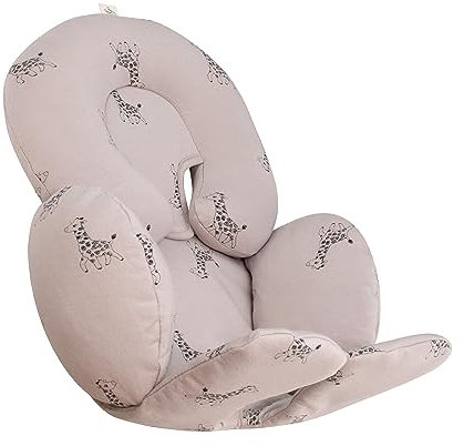 JYOKO Kids Sitzverkleinerer Antiallergikum Universal Baby 100% Baumwolle (Giraffe, Enthält eine Kopf- und eine Körperstütze, 2 Stück)