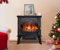 Marco Paul Glass Sided Black Electric Fire Place Heaters For Home - Multi Function Thermostat Controlled Electric Fires Free Standing - Ideal Livingroom Bedroom Dining Room Electrical Heaters For Home