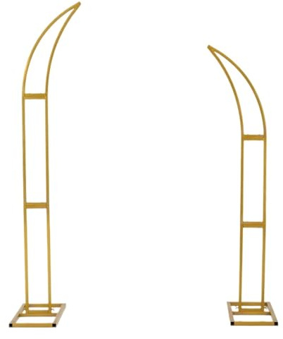 2 supporti curvi per arco nuziale, 1,8 m e 2,1 m, sfondo a mezza luna per cerimonia, compleanno, baby shower