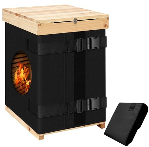 X-Kingsun 85 x 23.6 Bee Hive Insulation Wrap for 8 & 10 Frame Hives Warm Adjustable 600D Oxford Beehive Winter Protection Cover Windproof Beehives Insulation Covers