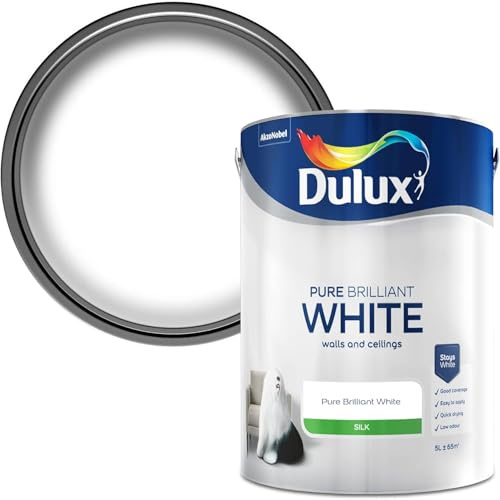AXpower Inspirational Technology Empowering People Silk Emulsion Paint Pure Brilliant White 5L | Smooth Sheen Finish for Walls & Ceilings | High Coverage, Easy to Apply, Quick Dry Interior Paint