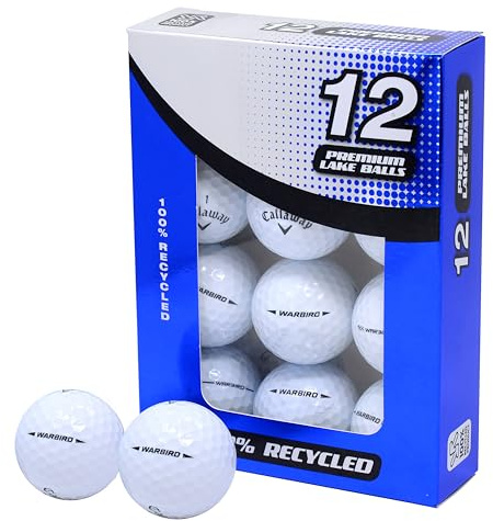 Second Chance Recycled Lake Golf Balls, 12 Pack - Grade A for Callaway Warbird Lake Balls