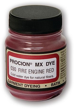 Jacquard Procion Tie Dye Powder Fire Engine Red 2/3oz Jar - Powder Dye for Tie Dye - Permanent & Washfast Powder Tie Dye - Use as Ice Tie Dye Powder, Cold Water Dye for Fabric & Clothing Dye