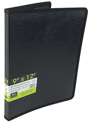 Filexec Products Libro di presentazione artistica, 9x12, 24Pagine/48 Visualizzazioni (93130) Nero
