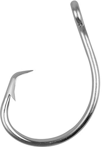 Thunfisch-Angelhaken, Edelstahl, für große Spiele, Salzwasser, 30 Stück, extra stark, kurzer Schaft, Kreishaken 8/0–20/0