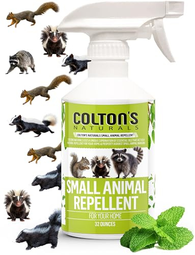 All Natural Rodent Repellent Spray- Perfect for: Racoons, Rats, Squirrels, Rabbits, Skunks, Gophers and Many Small Animals. Indoor and Outdoor Deterrent- Garage, Yard, Trash cans Car Engine(32)