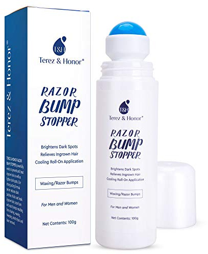 Razor Bump and Ingrown Hairs Serum - After Shave Solution Roll-On for Ingrown Hairs, Razor Burns and Razor Bumps for Men and Women