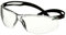 3M SecureFit 500 Safety Glasses, Black frame, Anti-Scratch+ (K), Clear lens, SF501ASP-BLK-EU