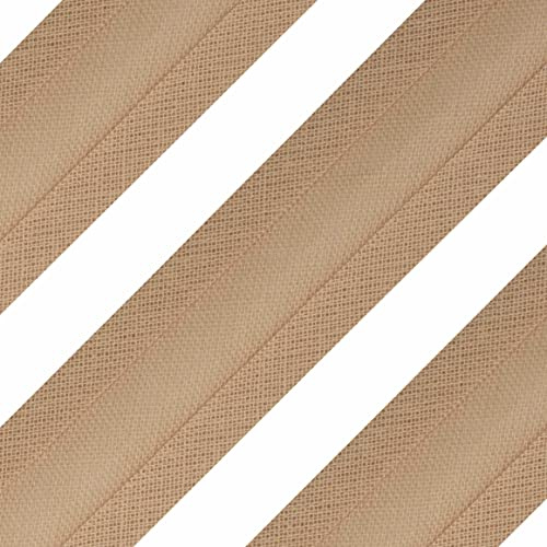 Realm Bias Binding Tape, Cotton, 1 Inch / 25mm - 5 Metres (Sand)