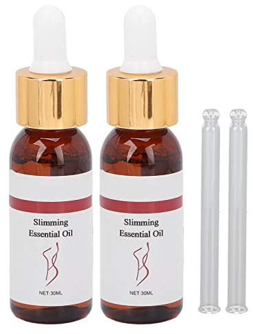 2 pezzi Olio essenziale per perdere peso, Olio da massaggio snellente, Siero dimagrante antigrasso, olio essenziale per massaggio dimagrante rassodante per la pancia e la coscia 30ml