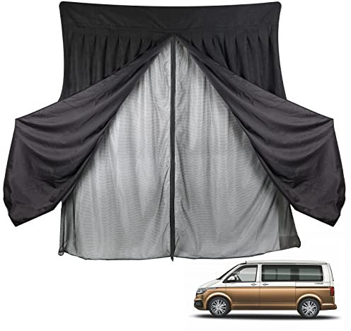 HAMON Auto Hintertür Heckklappe Insektennetz Moskitonetze Ersatz für VW T6 Outdoor Camping Auto Anti-Fliege Net Outdoor Auto Anti-Moskito Net Magnetic Hintertür Anti-Insekt Net Shading Net