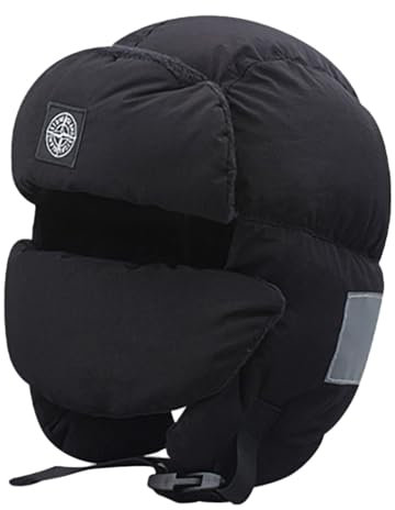 SJTJSPX Fliegermütze Damen Herren Trappermütze Winter Winddicht Russenmütze Warm Wintermütze mit Gesichtsmaske Daunenhut Outdoor Ski Bombermütze Einstellbar Pilotenmütze für Snowboarden Radfahren