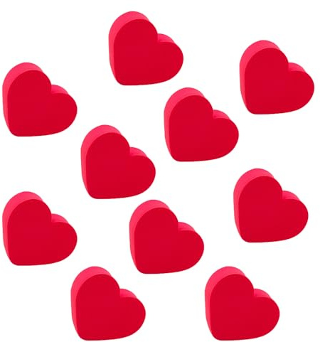 10PCS Cuore Spugna Trucco Bagnato Secco Polvere Soffio Rosso Spugna Trucco Pad Frullatore Spugna Sostituzione Liquido Fondotinta Applicatore