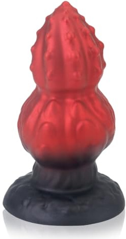 Plug Anal Consolador Fantasía con Ventosa Líquido de Silicona Butt Plug Dildos Anales para Masturbación Bultos de Cactus Estimulación Bolas Anales Juguetes Sexuales para Mujeres Hombres y Pareja (M)