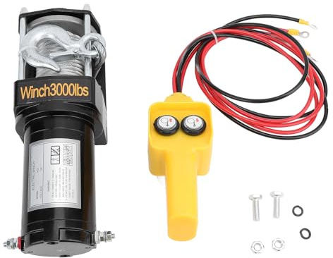 Fydun 12V 3000lbs Tenue de Charge de Charge Kits de Treuil électrique Strong Torsion Torsion Temps Temps Temps Treuler Hors Route Véhicules