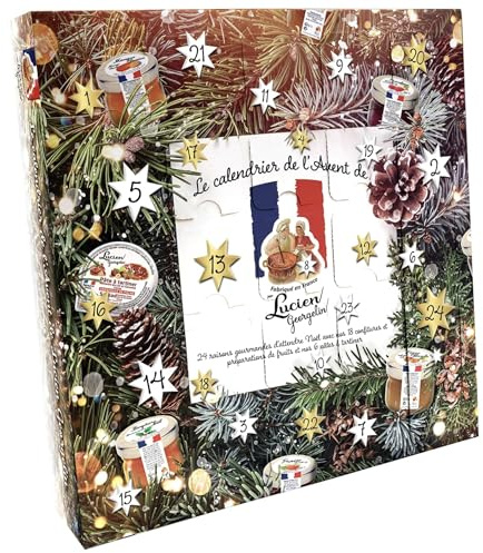 Lucien Georgelin - Calendrier de l'Avent 609g - 24 confitures et pâtes à tartiner