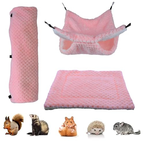 Casa genérica para hámster,Alfombra calefactora para Terrier – Hamaca para pequeños Animales para Conejillos de Indias hurón hámster Chinchilla Cage Dormir Descansar Jugar Subir esconderse