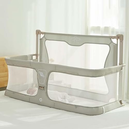 babykorg, 3 i 1 Baby Bassinet, Co Sleeping Bed for, Bassinets Bedside Sleeper med andningsbart och synligt nätfönster, mjukt tvättbart foderöverdrag(Creamy White)