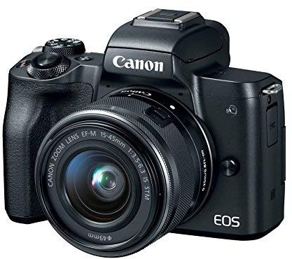 Canon EOS M50 Mirrorless Camera Kit w/EF-M15-45mm and 4K Video (Black) (Renewed)