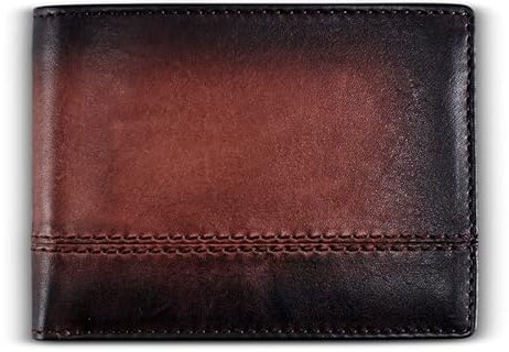 BULL GUARD RFID Blocking Wallet with Removable ID Burgandy Rich Brown