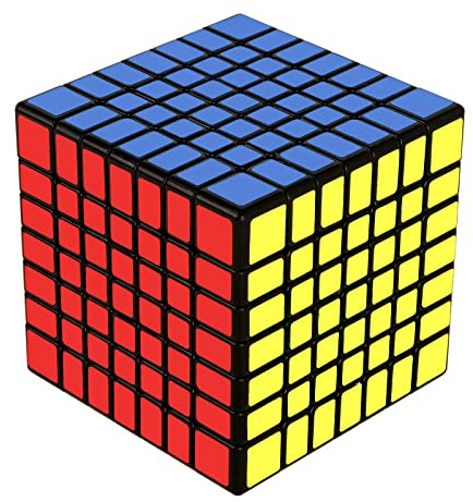 ROXENDA 7x7 Magisk Kub, 7x7x7 Speed Cube Super-slitstark Klistermärke med Levande Färger (7x7x7)